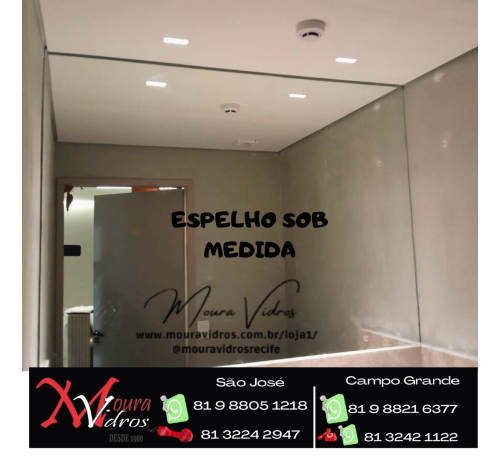 Espelho sob medida cristal prata de 4mm guardian